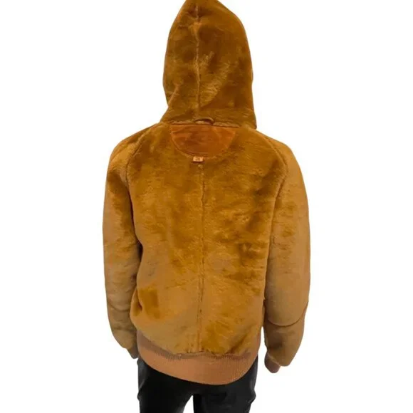 UGG Suede Leather and Faux Fur Lined Hooded Bomber Jacket | Size M - Picture 9 of 14